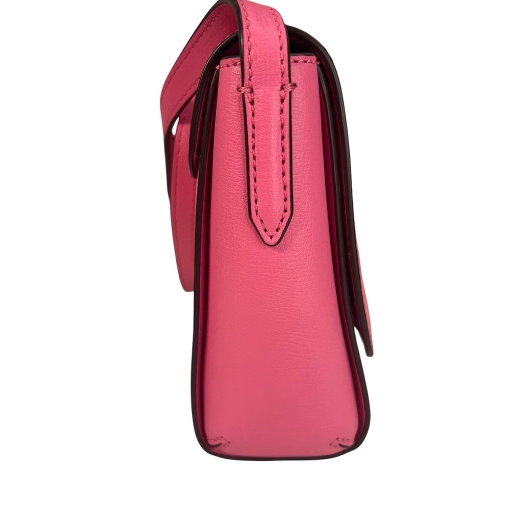 Marc Jacobs Medium Commuter Leather Designer Pink Gold Crossbody Flap Bag Purse - Picture 8 of 17